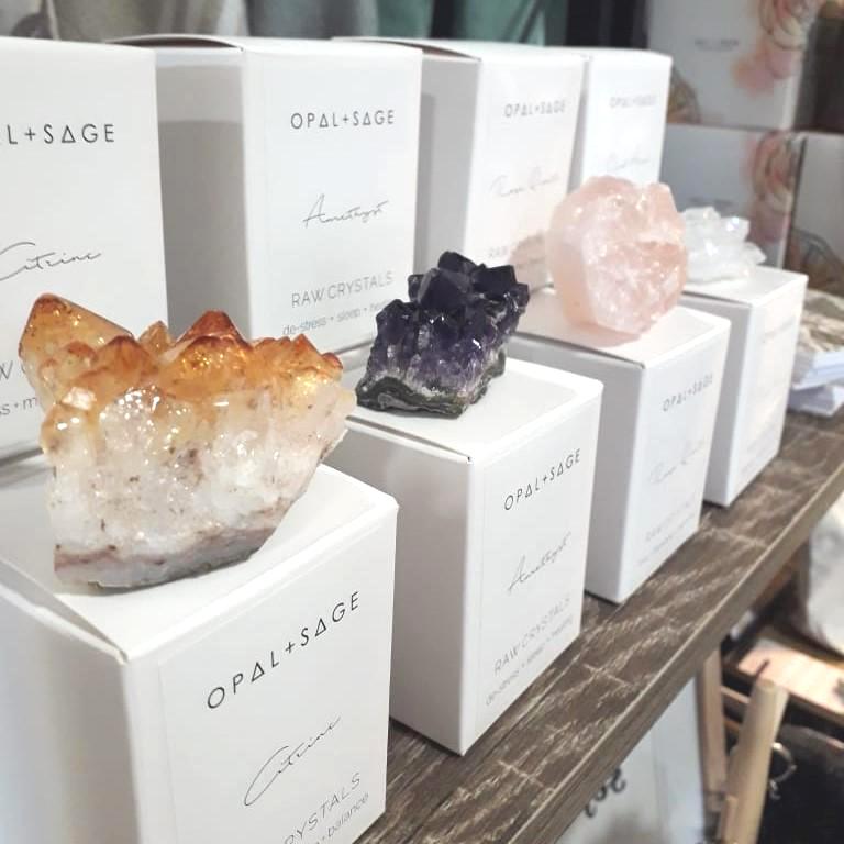 Opal + Sage Raw Crystals