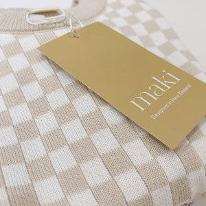 Maki Knit Romper - checkerboard