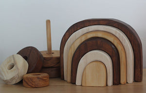 Eco Sprogs Wooden stacker - rainbow