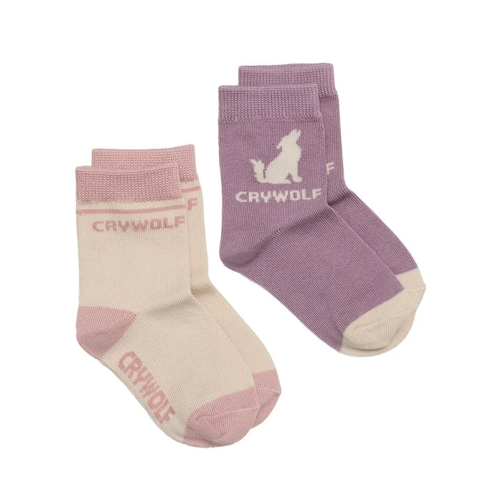 Cry Wolf socks - set of 2 Lilac & Pink